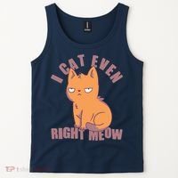 I Can't Even Right Meow Funny Smug Cat Tank Top thumb 2