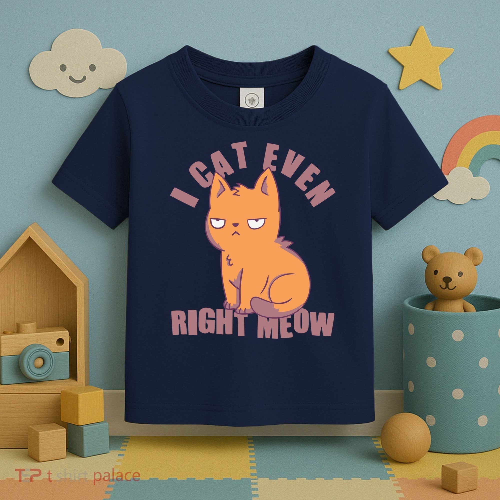 I Can't Even Right Meow Funny Smug Cat Toddler T-Shirt