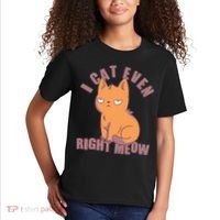 I Can't Even Right Meow Funny Smug Cat Kids T-Shirt thumb 2