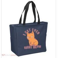 I Can't Even Right Meow Funny Smug Cat Tote Bag thumb 2
