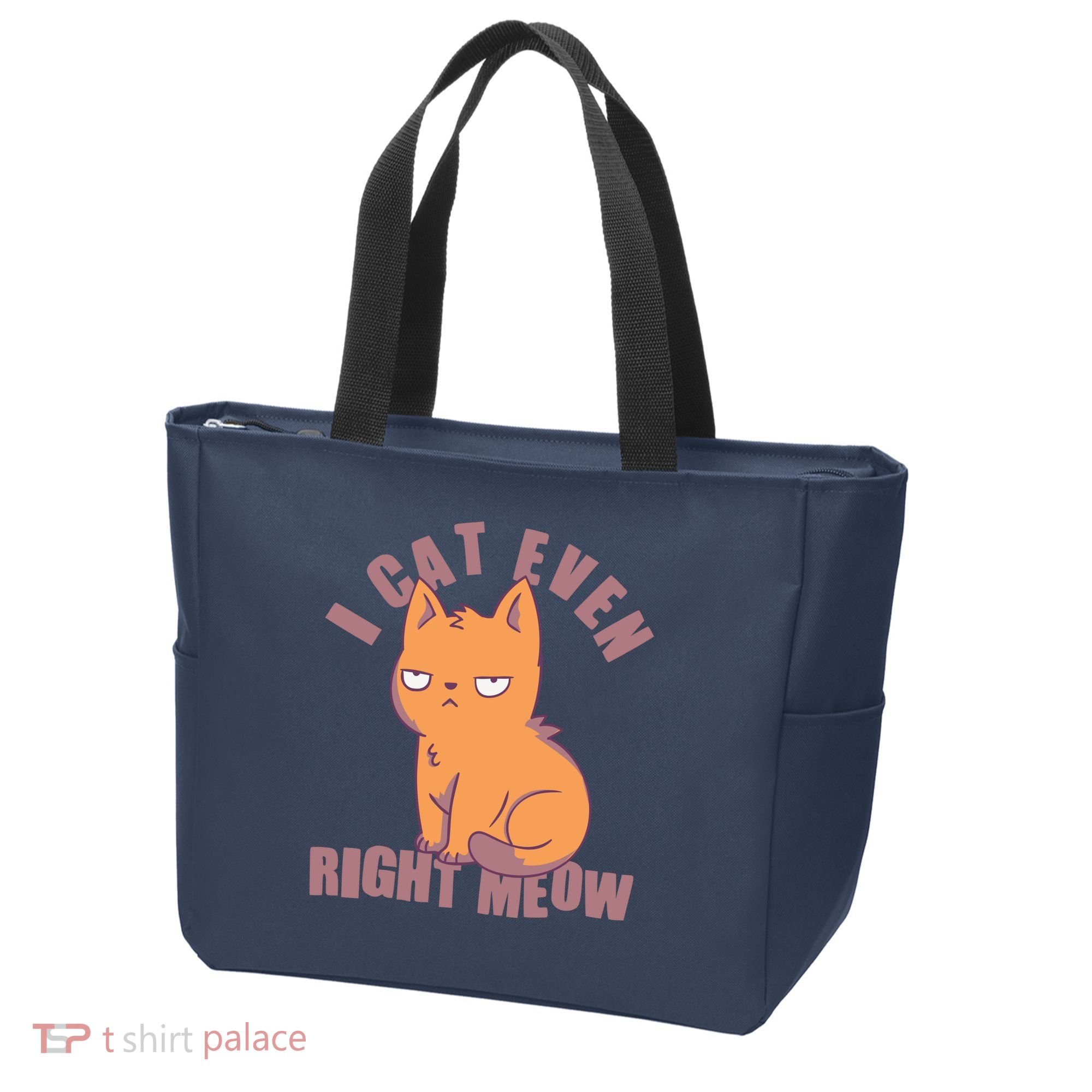 I Can't Even Right Meow Funny Smug Cat Tote Bag