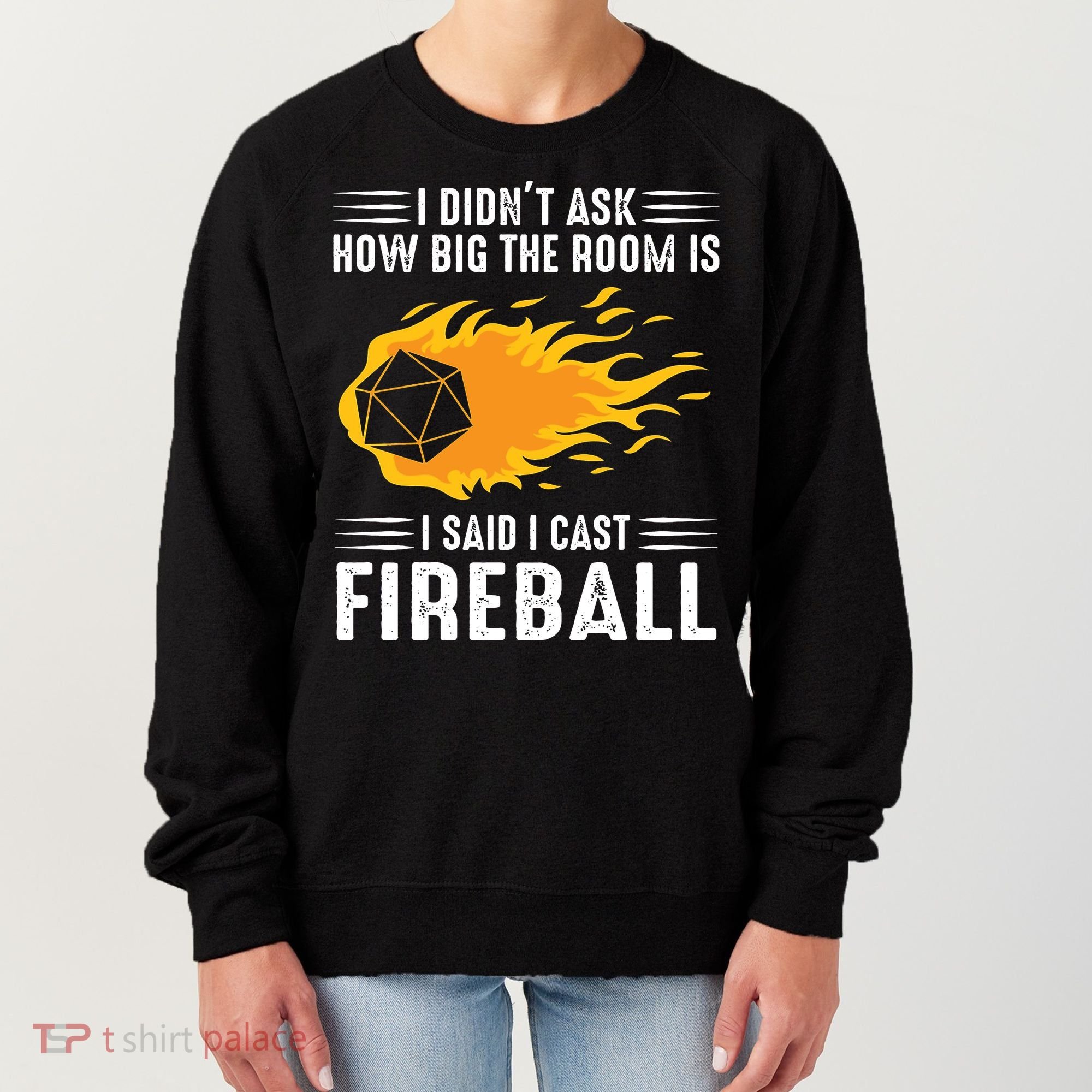 I Cast Fireball Funny Nerd Geek Wizard Magic Women's Sweatshirt