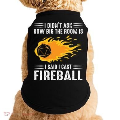 I Cast Fireball Funny Nerd Geek Wizard Magic Doggie Tank