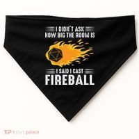 I Cast Fireball Funny Nerd Geek Wizard Magic USA-Made Doggie Bandana thumb 0