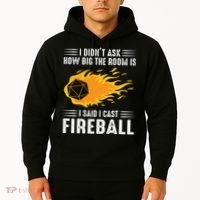 I Cast Fireball Funny Nerd Geek Wizard Magic Hoodie thumb 2