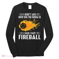 I Cast Fireball Funny Nerd Geek Wizard Magic Long Sleeve Shirt thumb 0