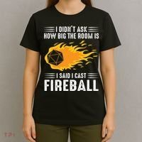 I Cast Fireball Funny Nerd Geek Wizard Magic T-Shirt thumb 4