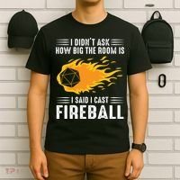 I Cast Fireball Funny Nerd Geek Wizard Magic T-Shirt thumb 6