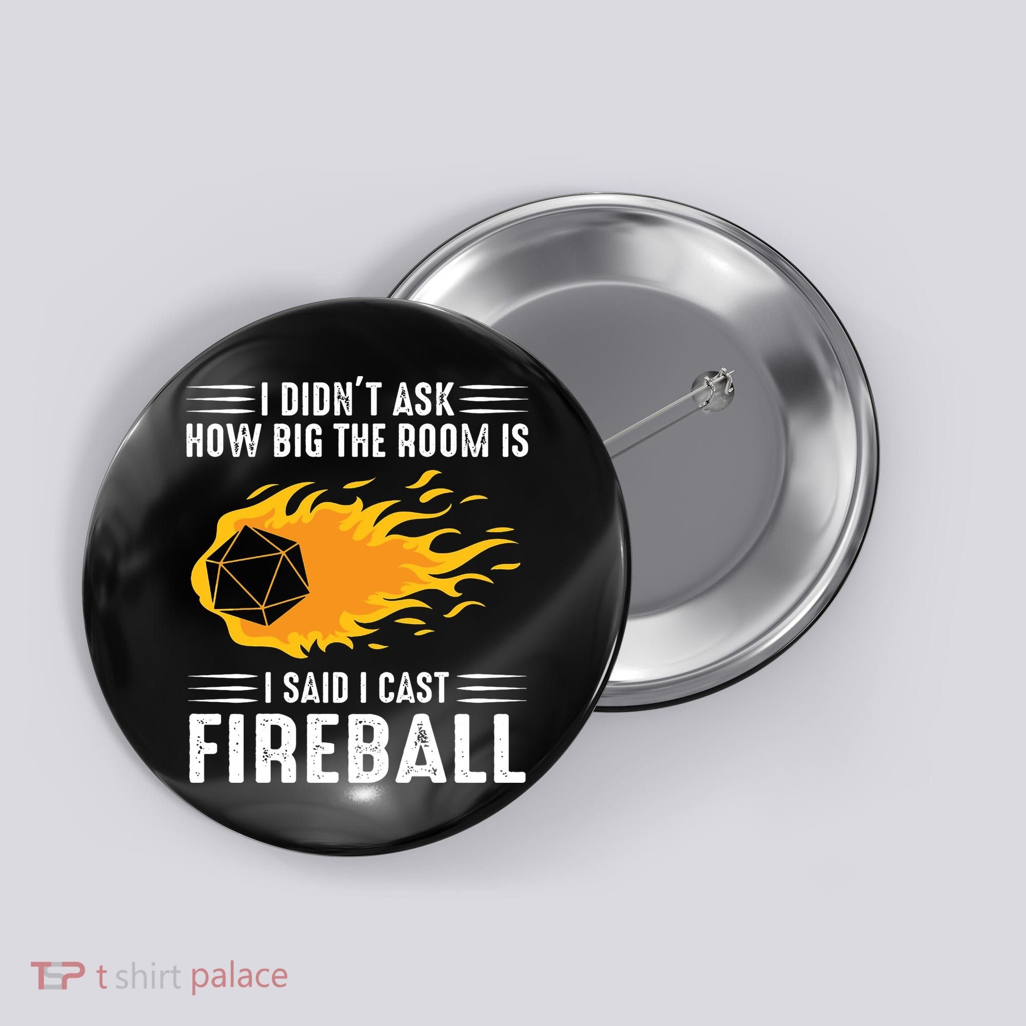 I Cast Fireball Funny Nerd Geek Wizard Magic Button