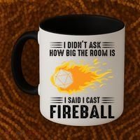 I Cast Fireball Funny Nerd Geek Wizard Magic Coffee Mug thumb 2