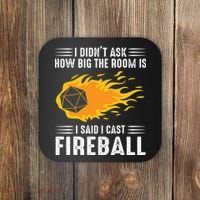 I Cast Fireball Funny Nerd Geek Wizard Magic Coaster thumb 0