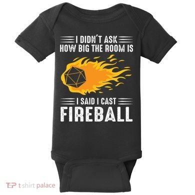 I Cast Fireball Funny Nerd Geek Wizard Magic Baby Bodysuit