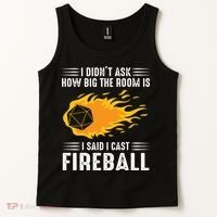 I Cast Fireball Funny Nerd Geek Wizard Magic Tank Top thumb 2
