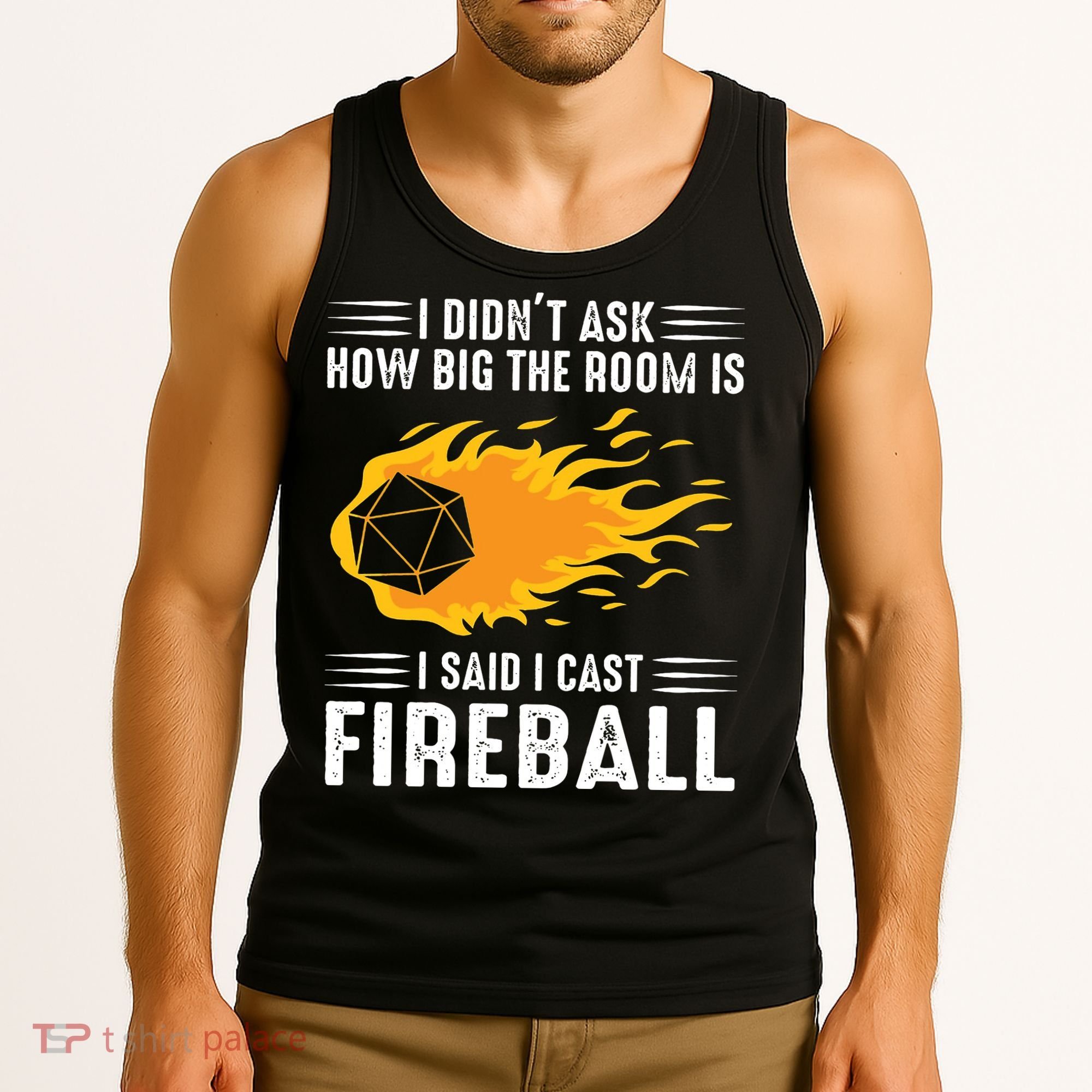 I Cast Fireball Funny Nerd Geek Wizard Magic Tank Top