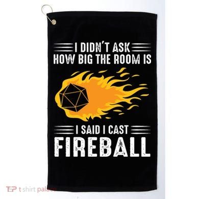 I Cast Fireball Funny Nerd Geek Wizard Magic Golf Towel