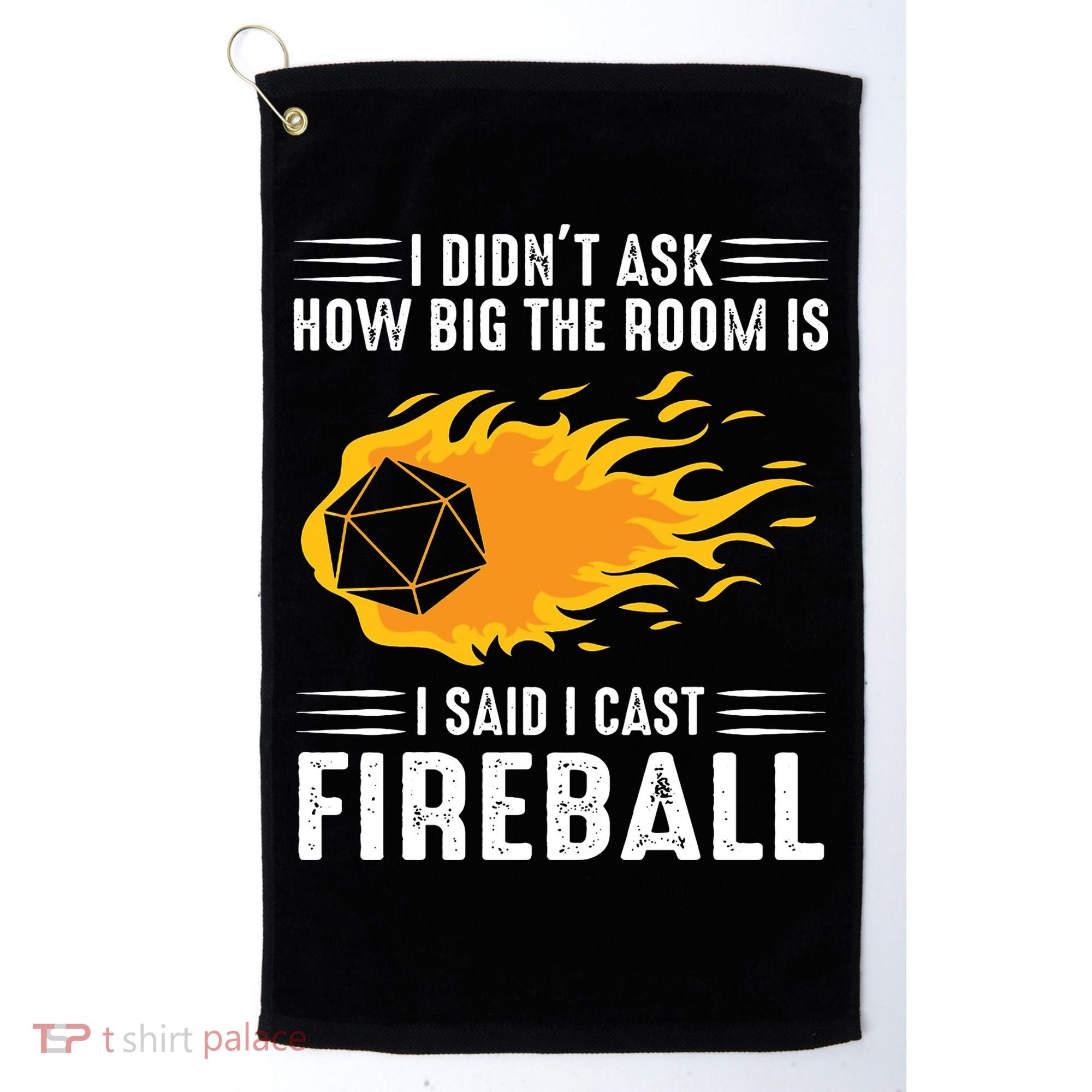 I Cast Fireball Funny Nerd Geek Wizard Magic Golf Towel