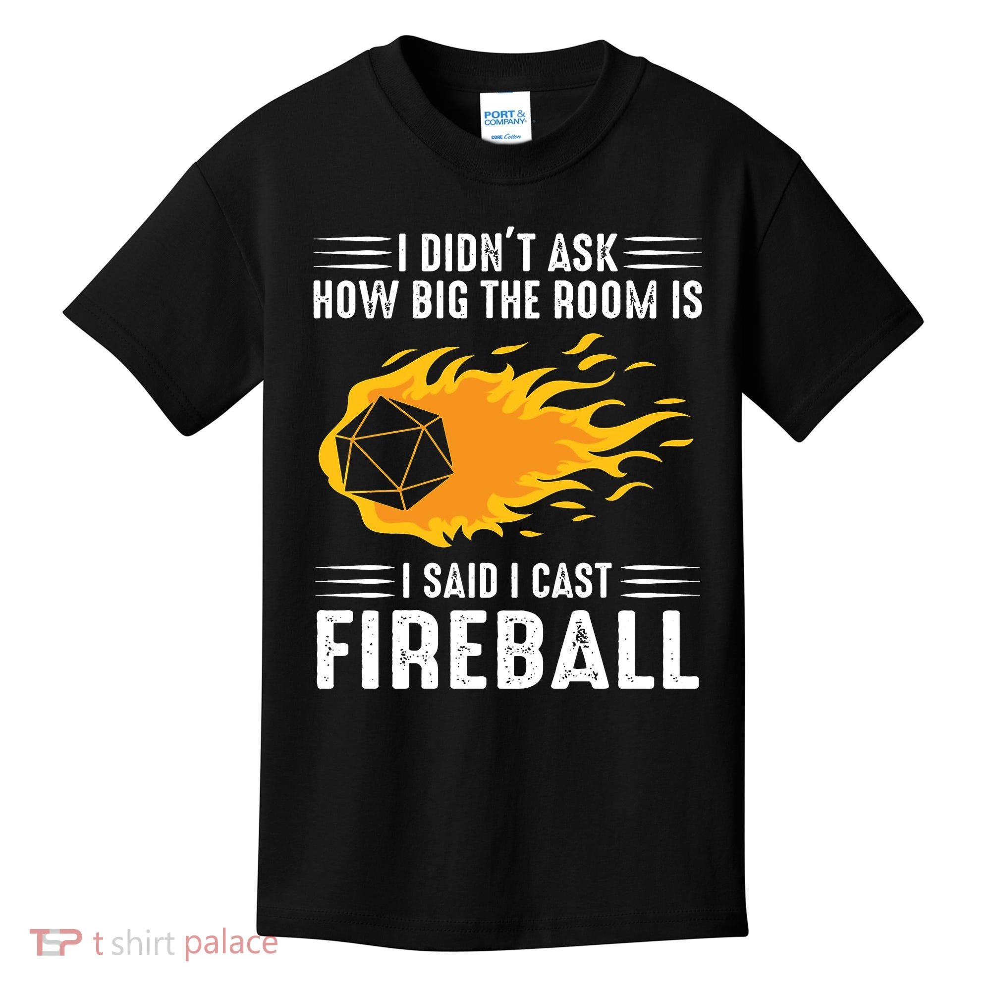 I Cast Fireball Funny Nerd Geek Wizard Magic Kids T-Shirt