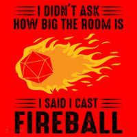 I Cast Fireball Funny Nerd Geek Wizard Magic Santa Hat thumb 1