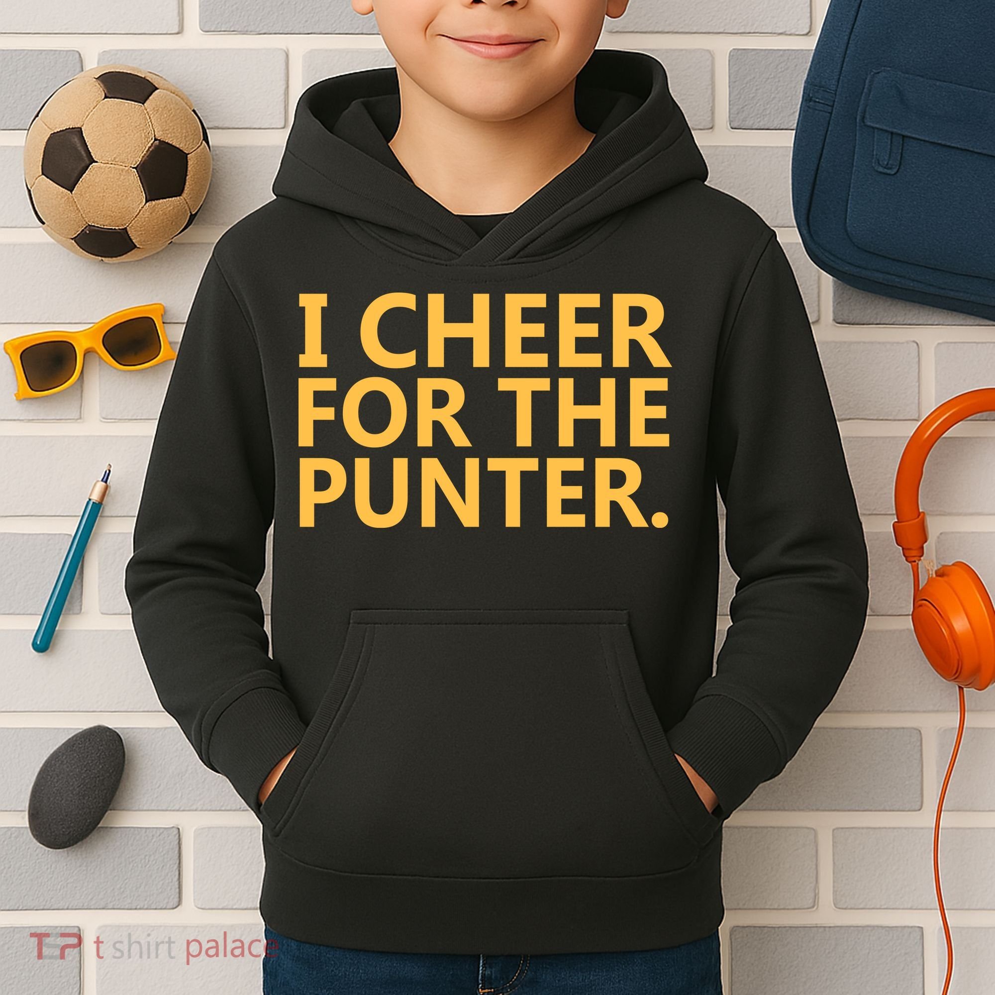 I Cheer For The Punter Iowa Kids Hoodie