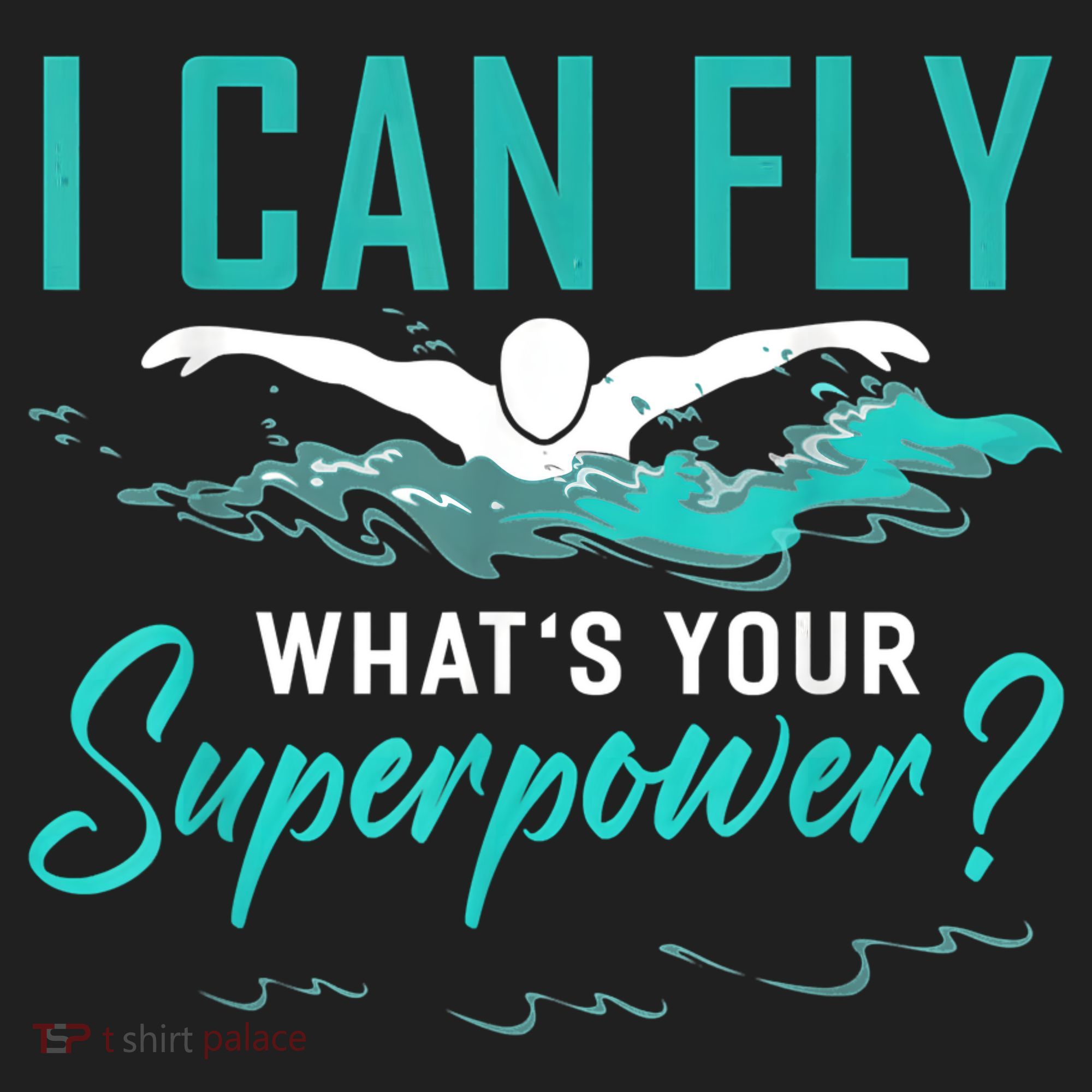 I Can Fly Whats Your Superpower Swimmer Tee Swimming Beanie