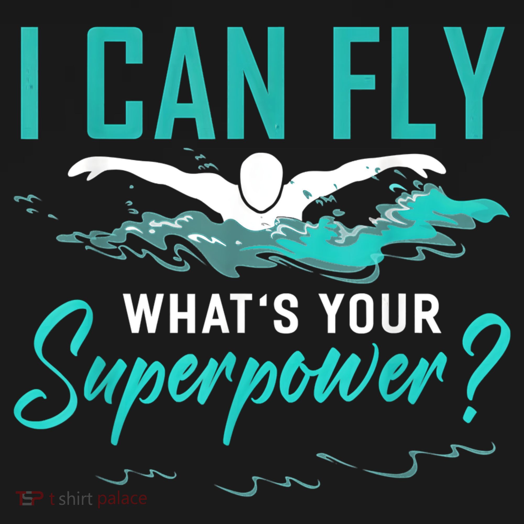 I Can Fly Whats Your Superpower Swimmer Tee Swimming Mousepad