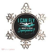 I Can Fly Whats Your Superpower Swimmer Tee Swimming Ornament thumb 0