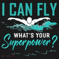 I Can Fly Whats Your Superpower Swimmer Tee Swimming Women's Tank Top thumb 5