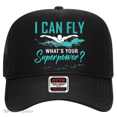 I Can Fly Whats Your Superpower Swimmer Tee Swimming Hat