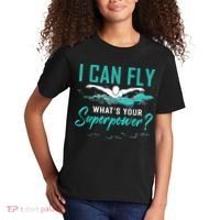 I Can Fly Whats Your Superpower Swimmer Tee Swimming Kids T-Shirt thumb 2