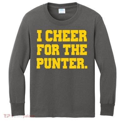 I Cheer For The Punter Kids Long Sleeve Shirt
