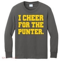 I Cheer For The Punter Kids Long Sleeve Shirt thumb 0