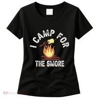 I Camp For The Smore Camper Camping Campfire Outdoor Tent Women's T-Shirt thumb 0