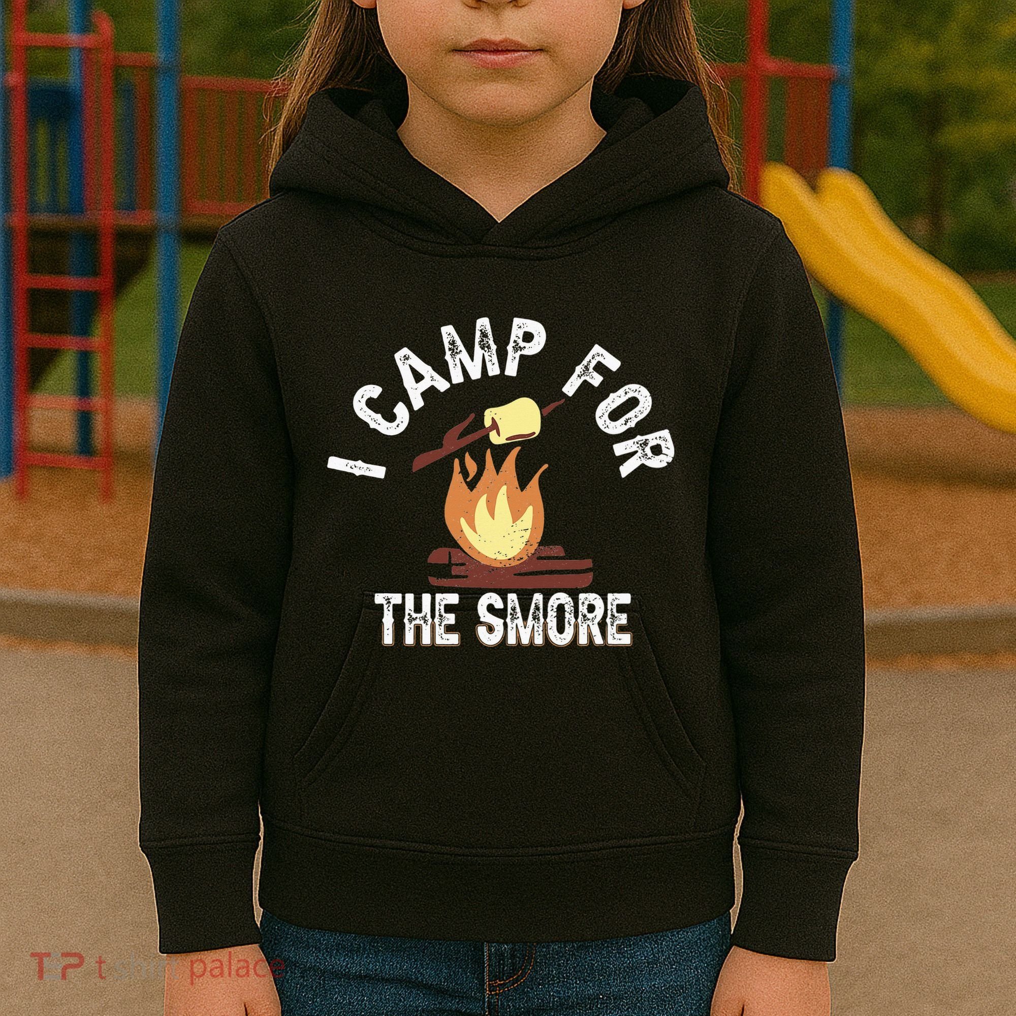 I Camp For The Smore Camper Camping Campfire Outdoor Tent Kids Hoodie