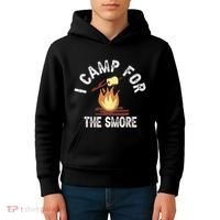 I Camp For The Smore Camper Camping Campfire Outdoor Tent Kids Hoodie thumb 4