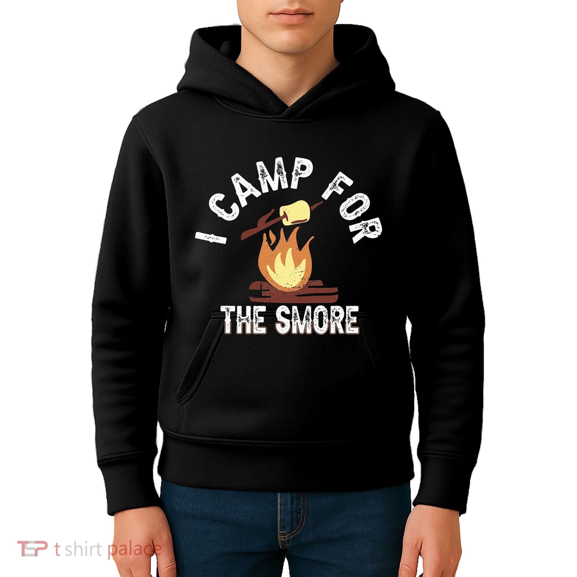 I Camp For The Smore Camper Camping Campfire Outdoor Tent Kids Hoodie