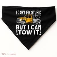 I Cant Fix Stupid But I Can Tow It Tow Truck Driver Gift USA-Made Doggie Bandana thumb 0