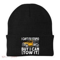 I Cant Fix Stupid But I Can Tow It Tow Truck Driver Gift Beanie thumb 0
