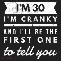 IM Cranky Funny 30th Birthday Gag Gift Idea Puns Gift Golf Towel thumb 3