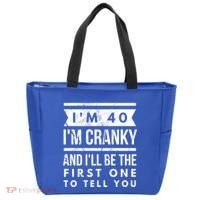 IM Cranky Funny 40th Birthday Gag Gift Idea Puns Gift Tote Bag thumb 0