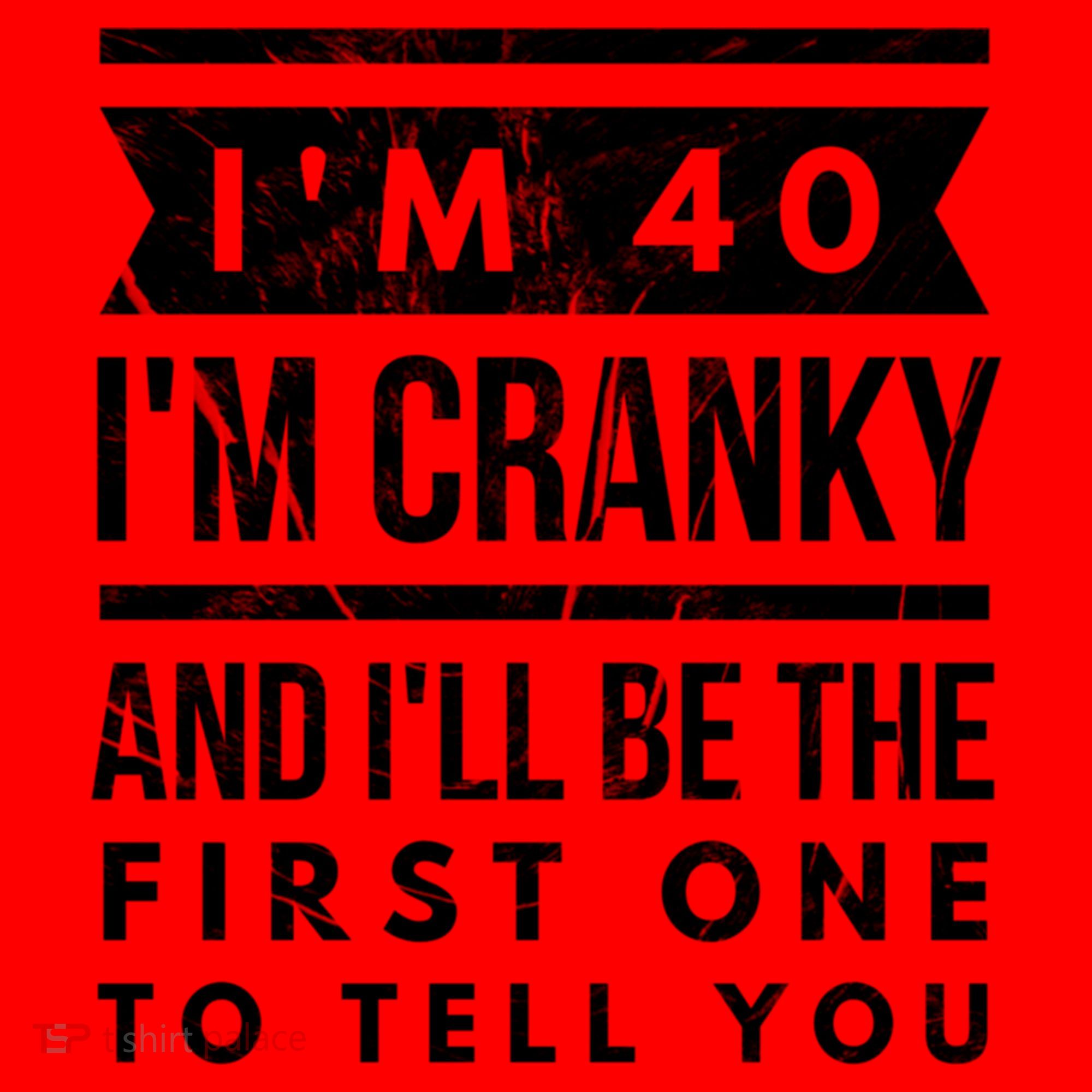 IM Cranky Funny 40th Birthday Gag Gift Idea Puns Gift Santa Hat