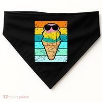 Ice Cream Funny Ice Cream Beach Pool Party USA-Made Doggie Bandana thumb 0