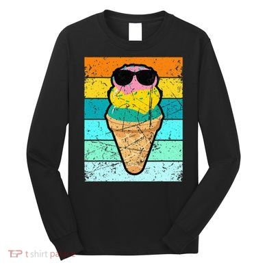 Ice Cream Funny Ice Cream Beach Pool Party Long Sleeve Shirt