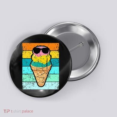 Ice Cream Funny Ice Cream Beach Pool Party Button