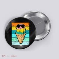 Ice Cream Funny Ice Cream Beach Pool Party Button thumb 0