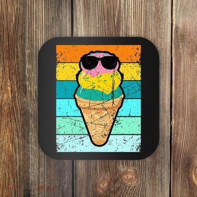 Ice Cream Funny Ice Cream Beach Pool Party Coaster