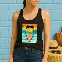 Ice Cream Funny Ice Cream Beach Pool Party Women's Tank Top thumb 2