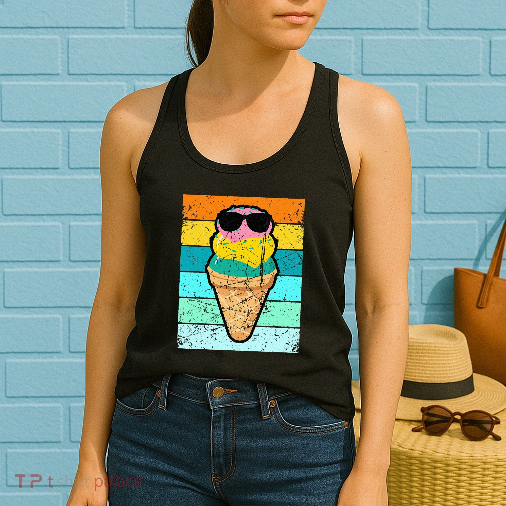 Ice Cream Funny Ice Cream Beach Pool Party Women's Tank Top