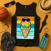Ice Cream Funny Ice Cream Beach Pool Party Tank Top thumb 4