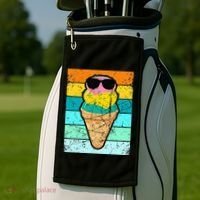 Ice Cream Funny Ice Cream Beach Pool Party Golf Towel thumb 2