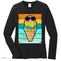Ice Cream Funny Ice Cream Beach Pool Party Women's Long Sleeve Shirt thumb 0
